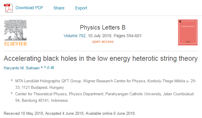 Solusi medan baru dalam teori string heterotik energi lemah (Nara sumber : Haryanto M. Siahaan, Ph.D.)