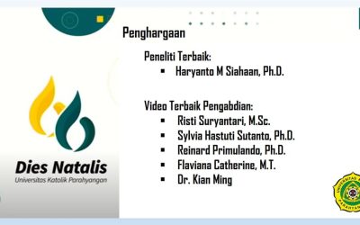 Prestasi Dosen Fisika dalam Bidang Penelitian dan Pengabdian pada Dies Natalis UNPAR ke 66